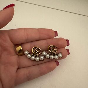 Gold GG Pearl Earrings